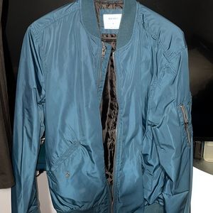 Old Navy Blue Reflective Bomber Jacket
